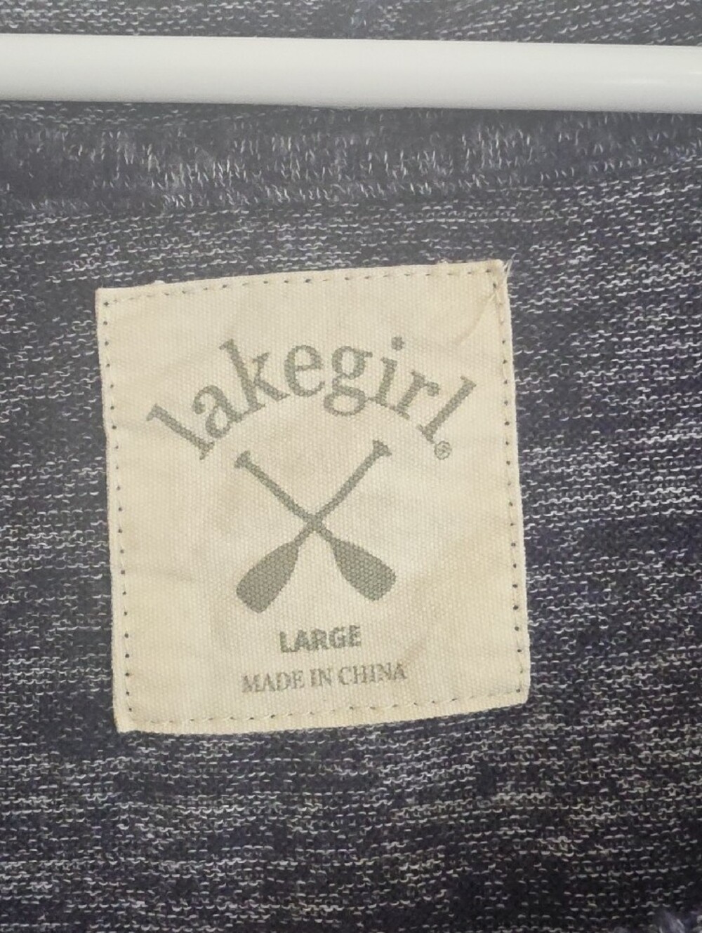 Lakegirl Navy Marled Hooded Pullover Sweater - Picture 2 of 4